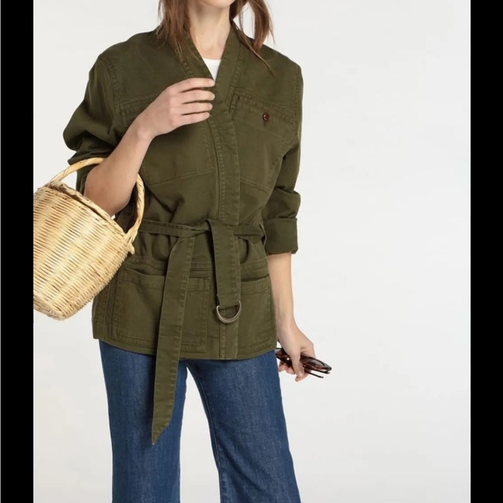 Rouje Green Utility Jacket with Adjustable Waist
